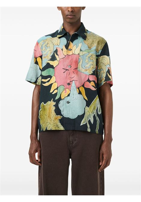 solar power print shirt man black OUR LEGACY | M2252BSP